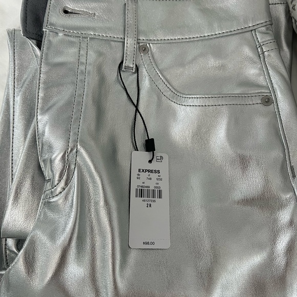 Metallic Faux Leather Pants - Picture 3 of 4